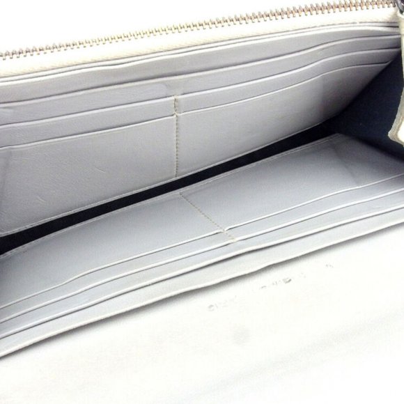 BALENCIAGA purse classic money gray gray leather Used Auth T10412 - Picture 6 of 7